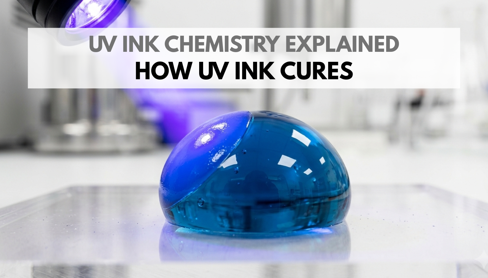 How UV ink cures through UV light and polymerization